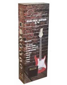 pack guitarra electrica junior 3/4 color rojo