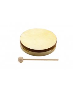 pandero 20cm. piel natural con batiente