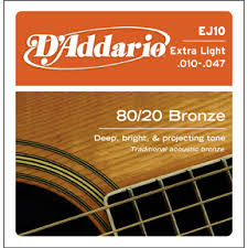 juego de cuerdas para guitarra ac�stica/ addario