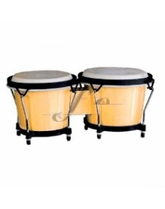 bongos de fusta amb tensors pegat de pell de 15cm i 18cm
