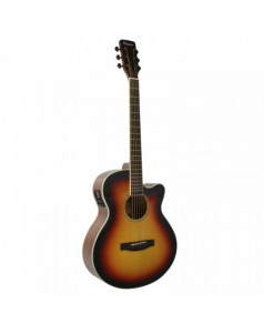 guitarra electroacustica satinada sombreada