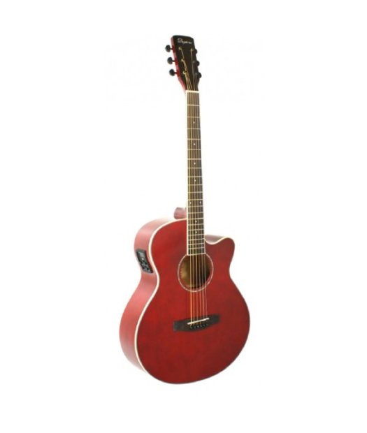 guitarra electroacustica -roja