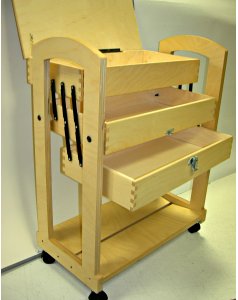 carro sin instrumentos 63x27x55 cm.