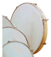 pandero de 40cm, aro de madera y parche de pl�stico