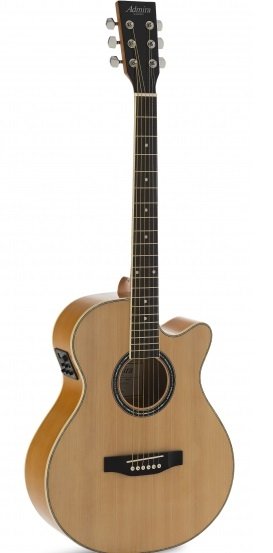 guitarra electroacustica satinada natural