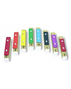 metal�fono 8 notas sueltas color con 8 baquetas