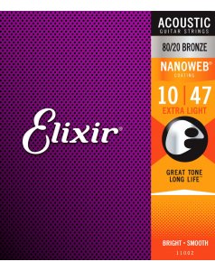 juego de cuerdas para guitarra ac�stica" elixir"10/47