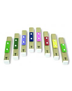 metal�fono 8 notas sueltas color con 8 baquetas