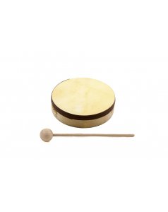 pandero 15cm. piel natural con batiente