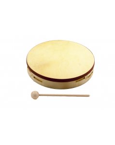 pandero 27cm. piel natural con batiente